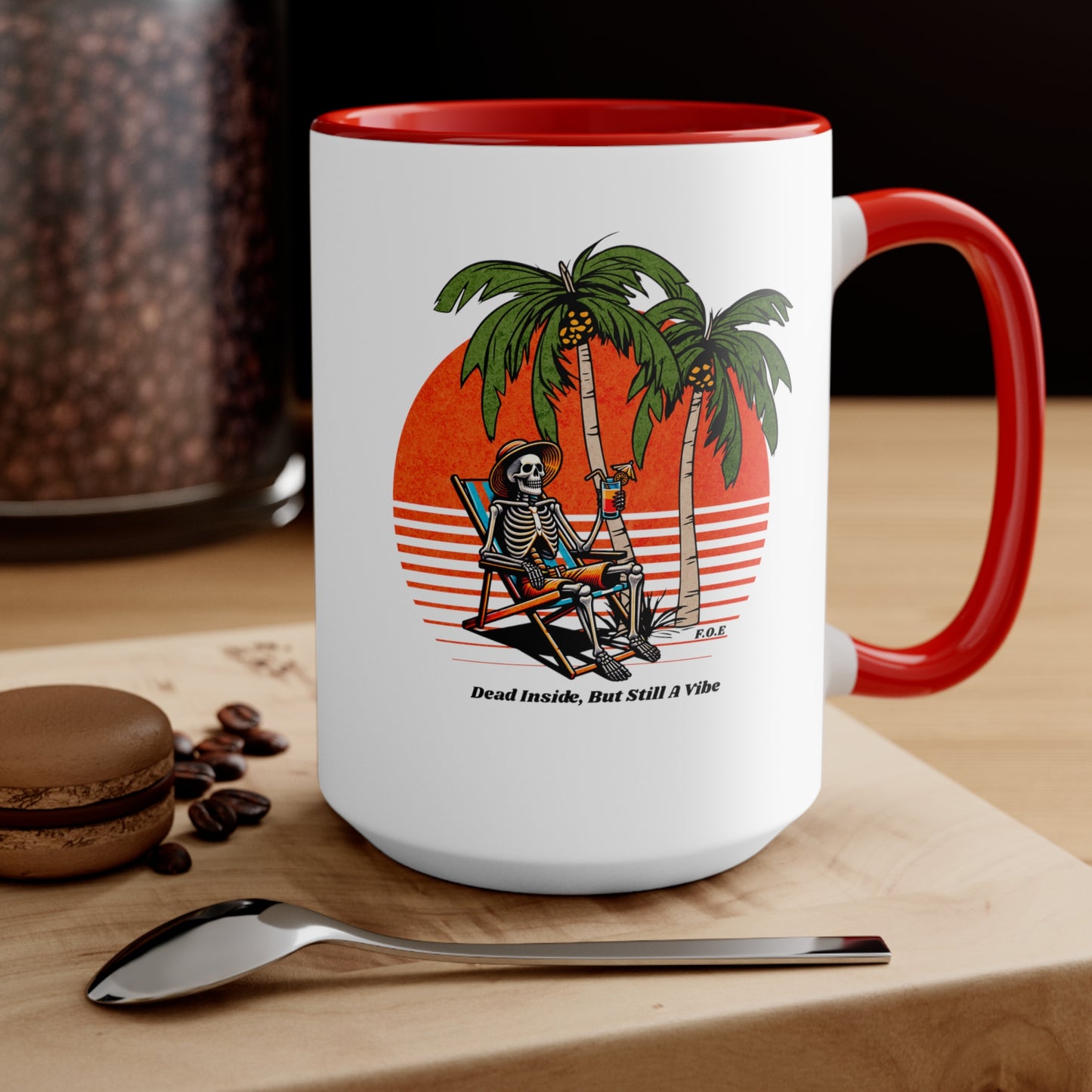 Dead Inside, But Still a Vibe 11oz - 15oz Accent Mug