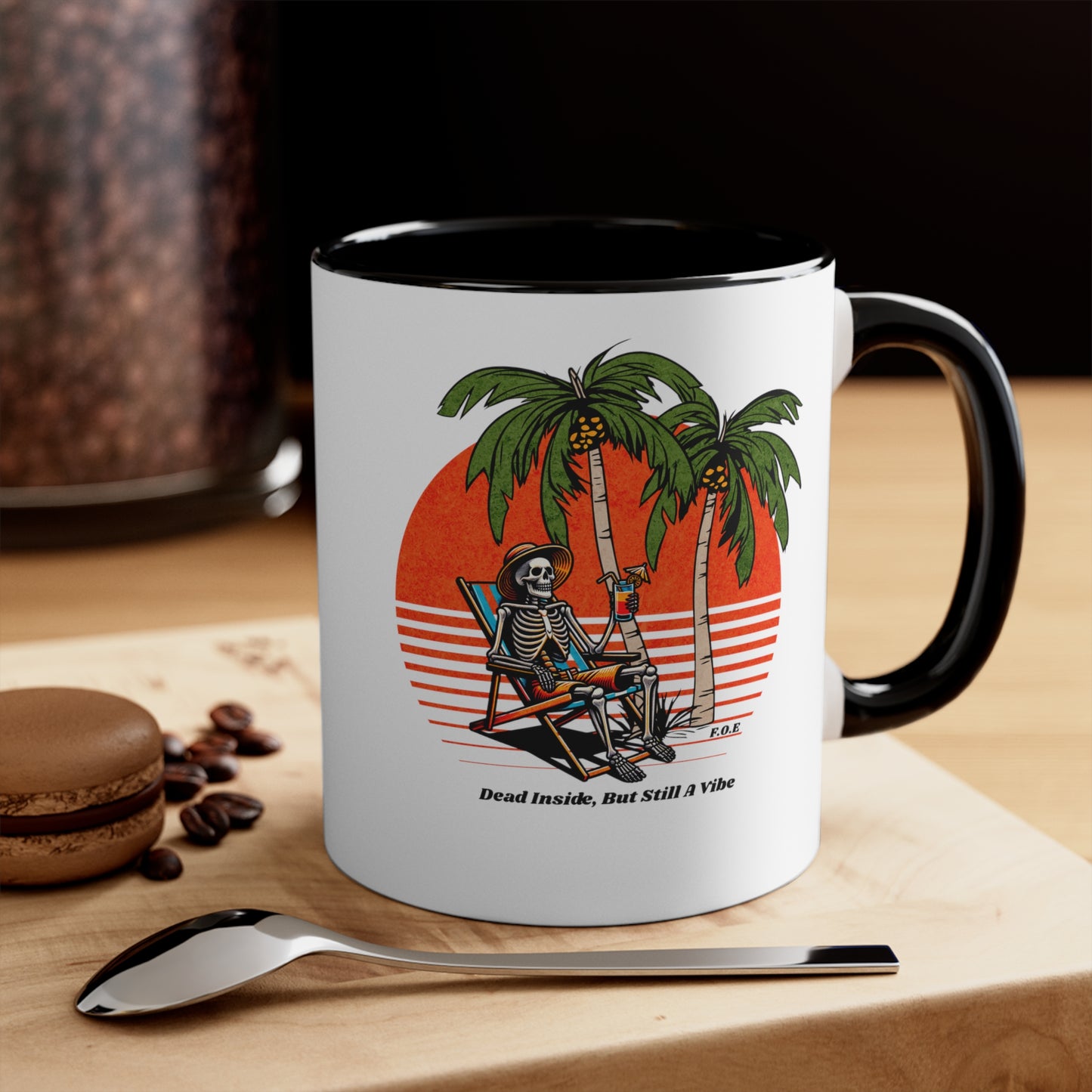 Dead Inside, But Still a Vibe 11oz - 15oz Accent Mug