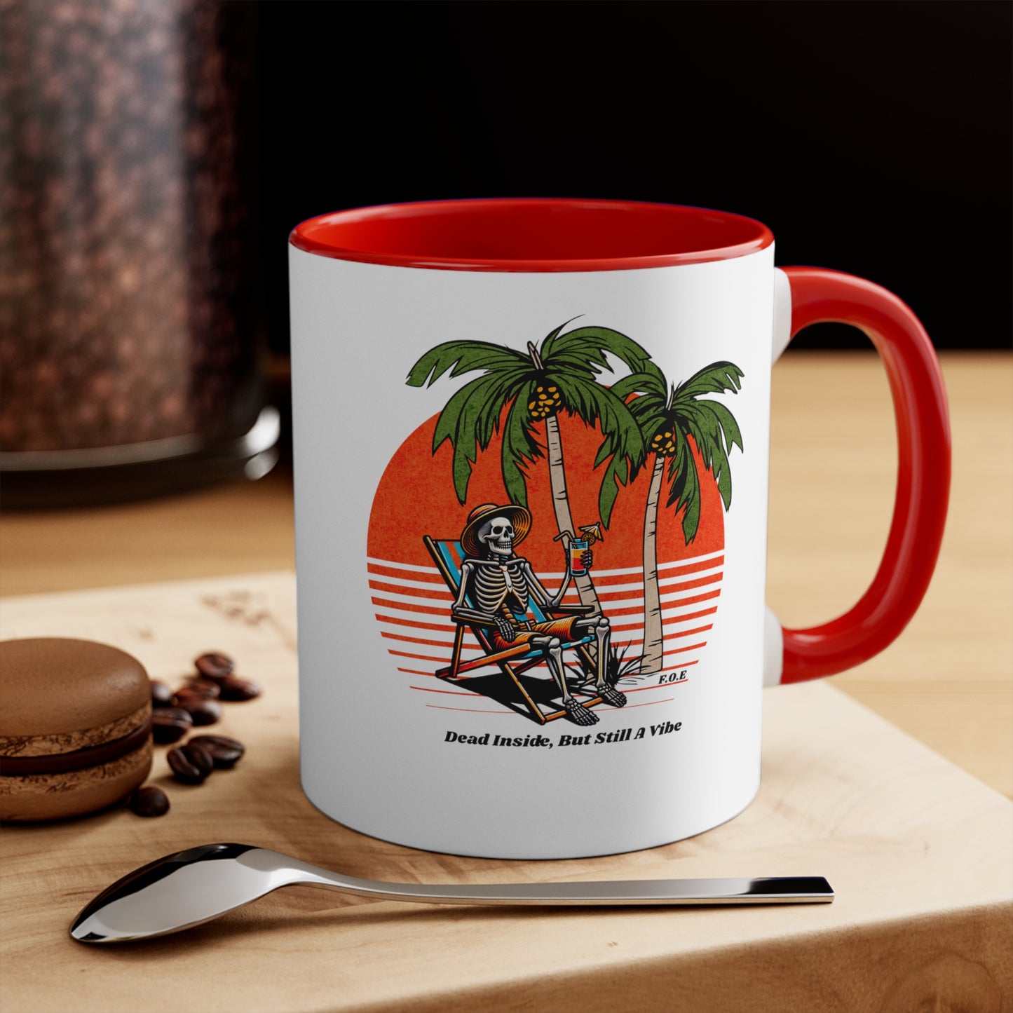 Dead Inside, But Still a Vibe 11oz - 15oz Accent Mug