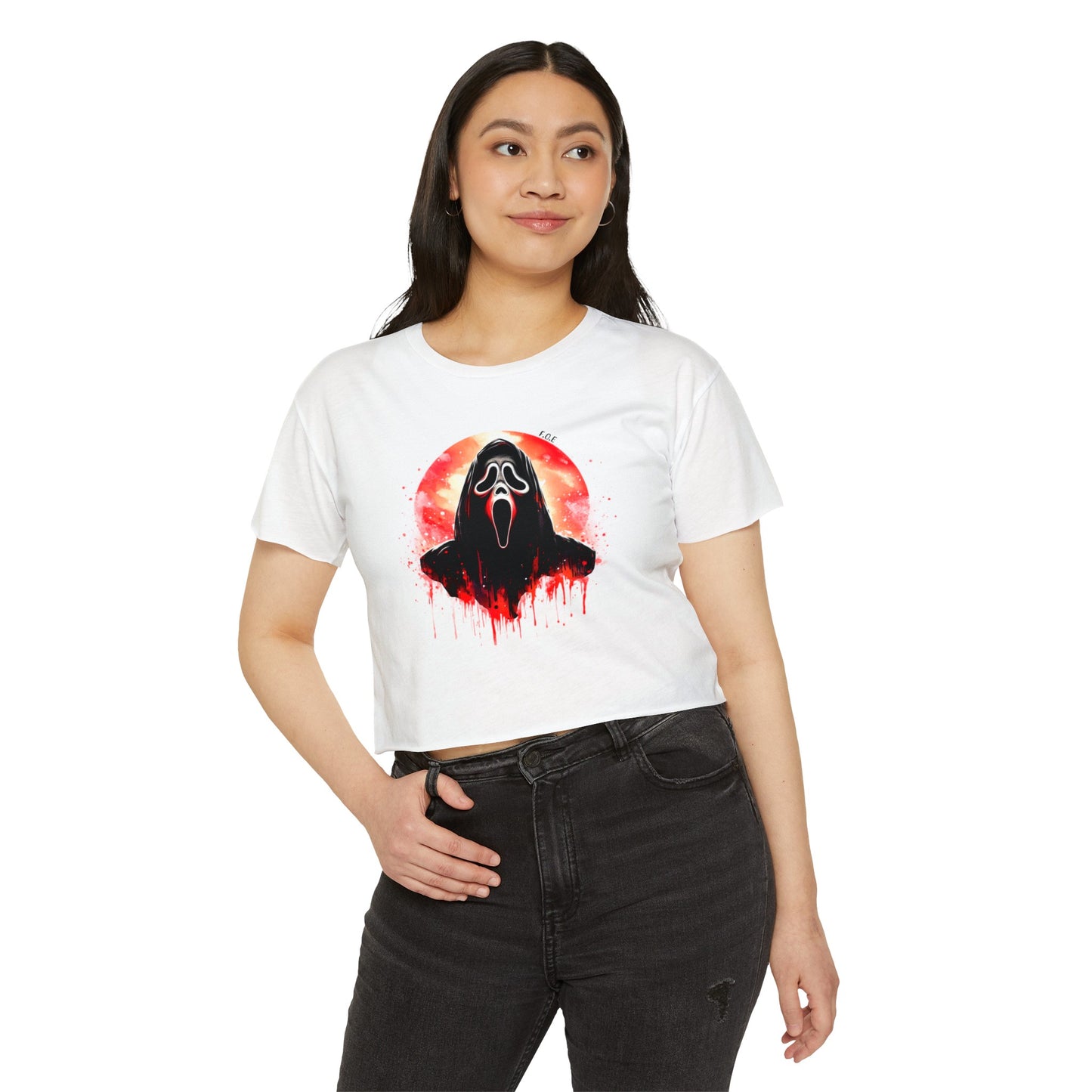 Ghost Face Crop Top