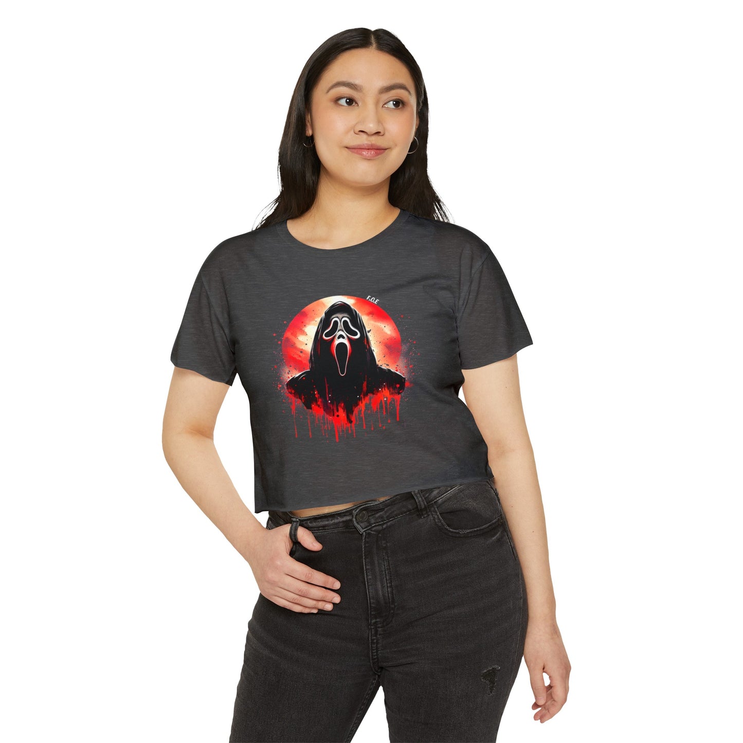 Ghost Face Crop Top