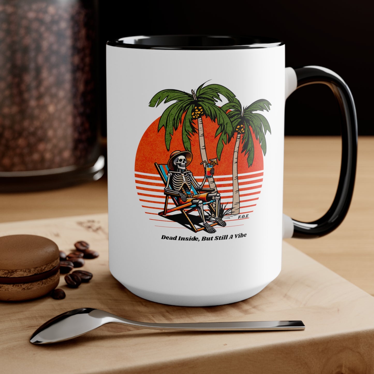 Dead Inside, But Still a Vibe 11oz - 15oz Accent Mug