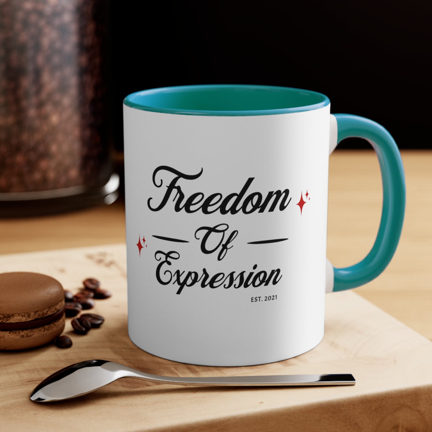 FOE 11oz Accent Mug (Red, Green, Blue)