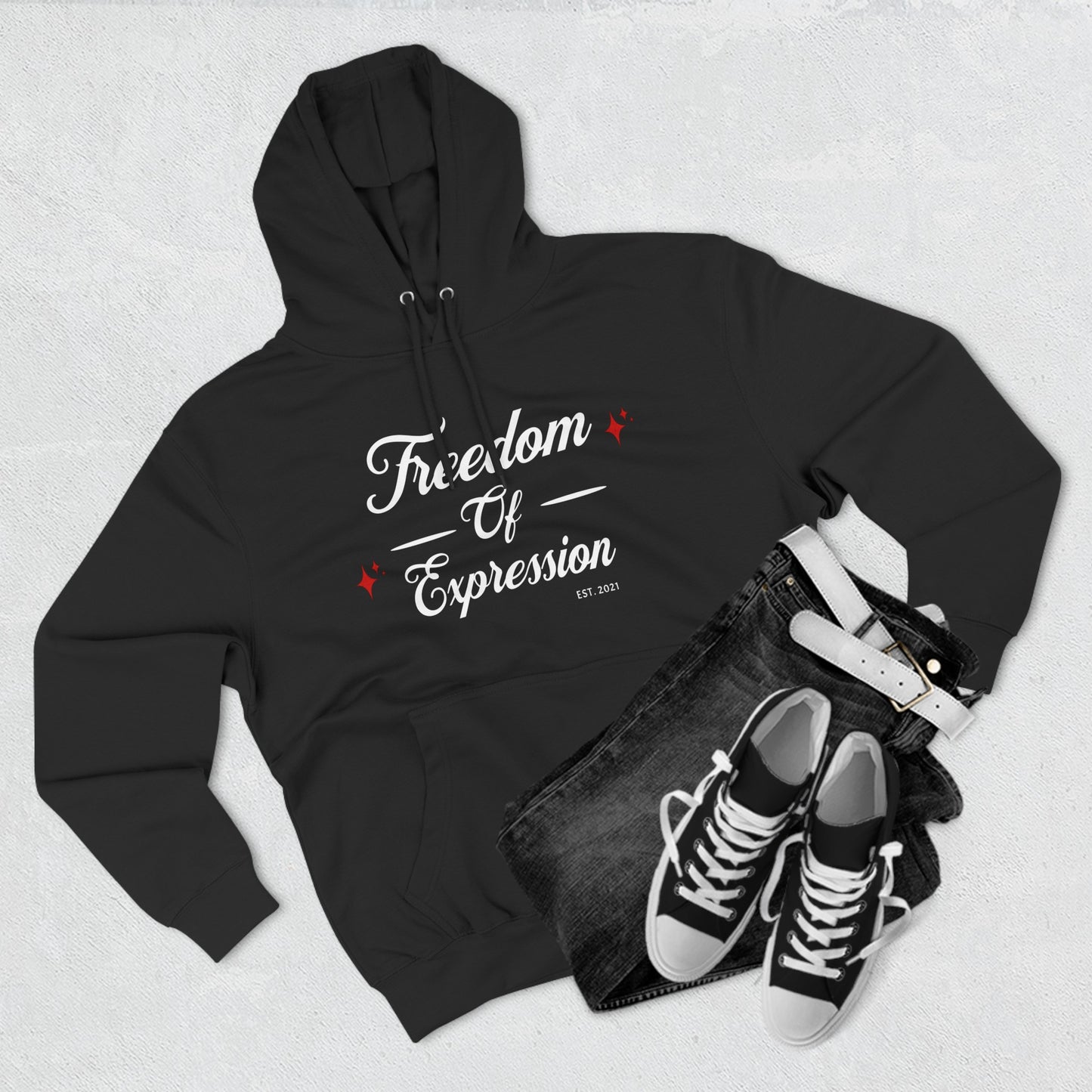 Freedom of Expression OG Hoodie (Black/White)