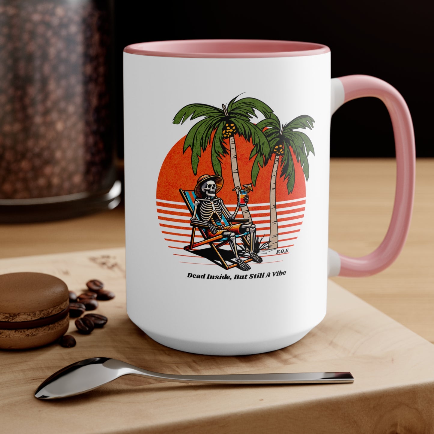 Dead Inside, But Still a Vibe 11oz - 15oz Accent Mug