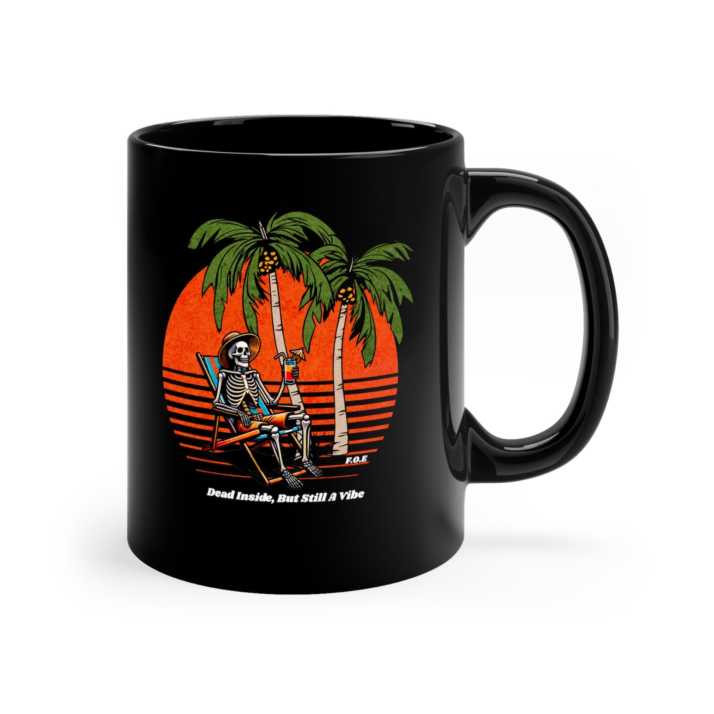 Dead Inside, But Still a Vibe 11oz Mug (Black)