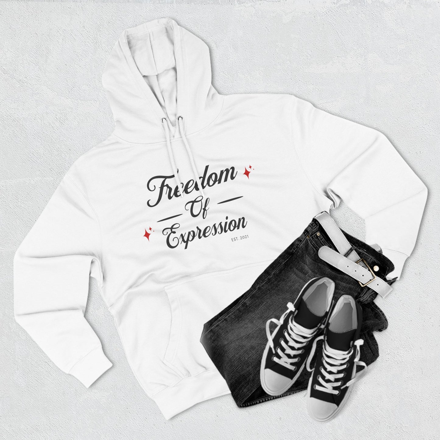 Freedom of Expression OG Hoodie (Black/White)