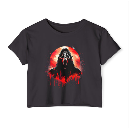 Ghost Face Crop Top